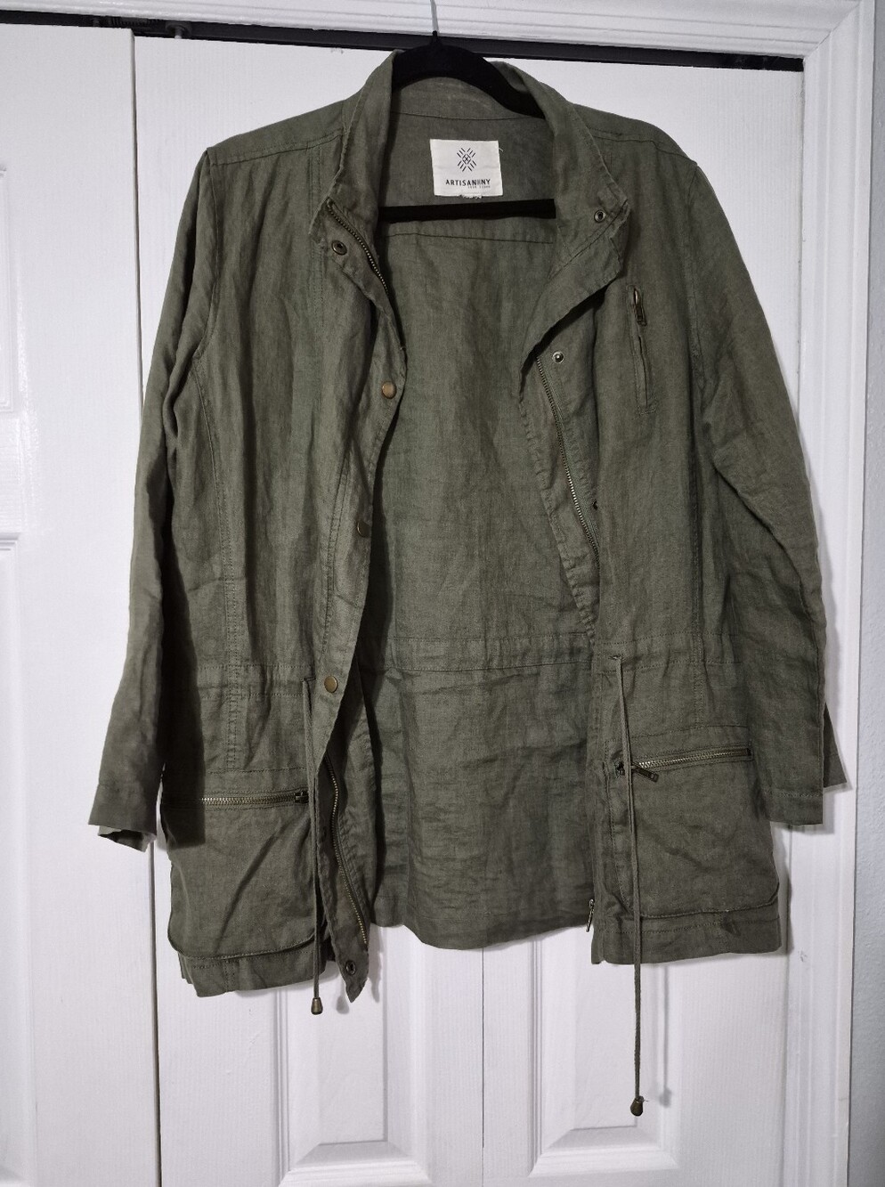 Vintage Inspired Linen Utility Jacket